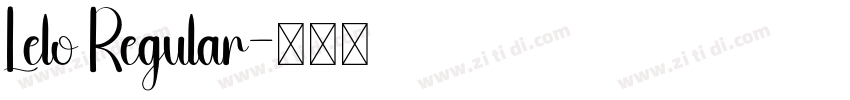 Lelo Regular字体转换